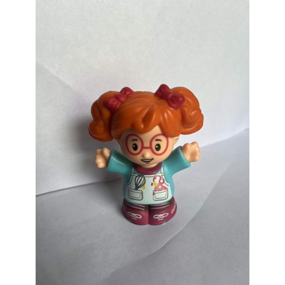 Fisher Price Little People Sofie Figure Chef Helper Red Glasses Red Hair 2016